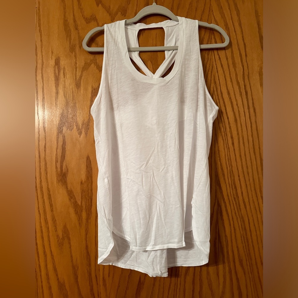 Lanston Twist Back Racerback Tank - White - NWT - Size L